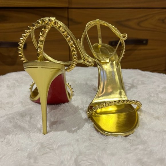 LOUBOUTIN SO ME GOLD HEEL SIZE 41 - Picture 4 of 5